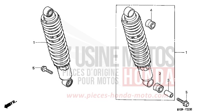 KISSEN, HINTEN von CB1300 Super Bold'or ABS RADIANT RED METALLIC (R218) von 1999